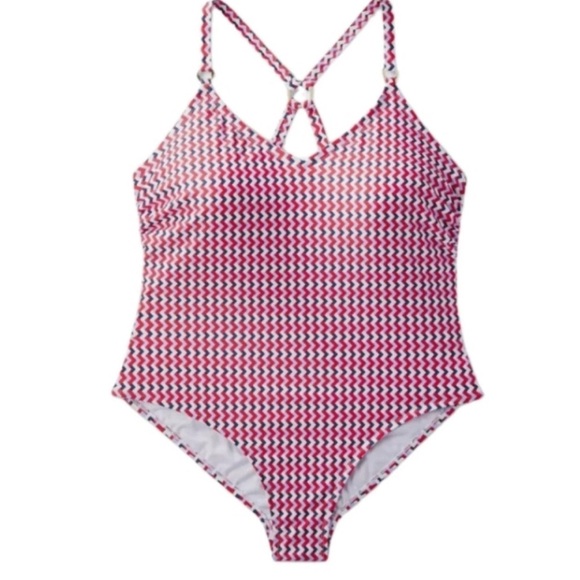 Kona Sol Red, Blue and White One Piece Swimsuit NWT - Picture 3 of 9